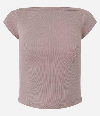 Blusa em Ribana com Gola Canoa