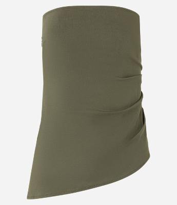 Blusa em Bengaline com Franzido e Barra Assimétrica