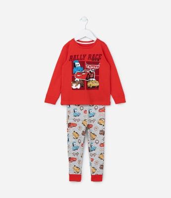 Pijama Infantil em Ribana com Carros - Tam 2 a 6 Anos