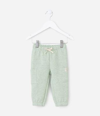 Calça Infantil Quentinha com Bolsos Laterais - Tam 0 a 18 meses