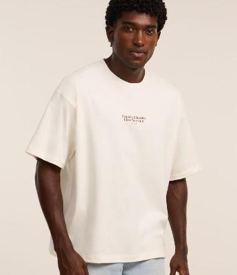 Camiseta Boxy em Algodão Estampa Lettering Cupido