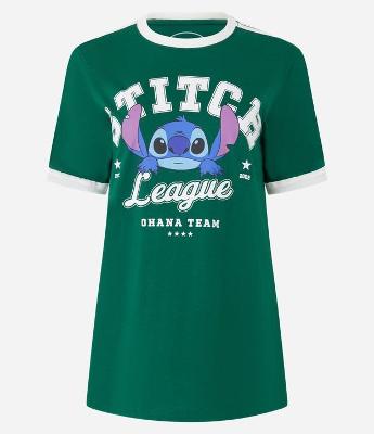 Camiseta T-shirt em Algodão com Estampa Stitch League