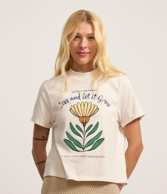 Camiseta em Algodão com Estampa Floral