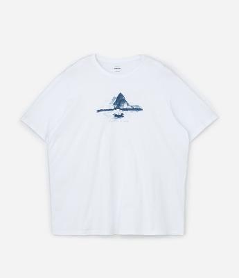 Camiseta Comfort em Algodão Estampa Paisagem