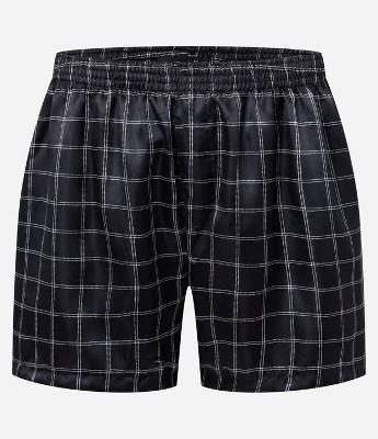 Cueca Samba Canção em Cetim Charmouse e Estampa Xadrez