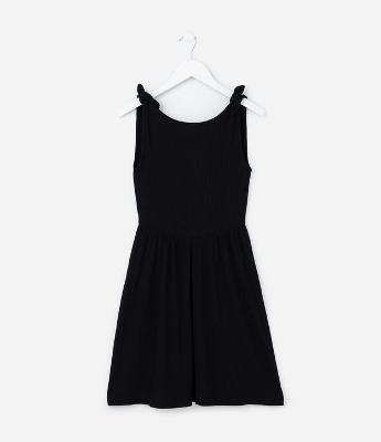 Vestido Infantil em Ribana com Amarração - Tam 5 a 14 Anos