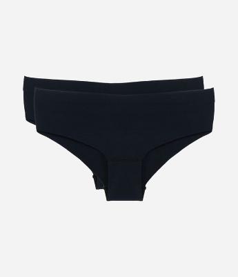 Kit 02 Calcinhas Boyshort em Microfibra com Corte a Fio