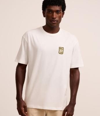 Camiseta Relaxed em Algodão com Estampa Ícones de Acampar "We Don't Escape Reality "
