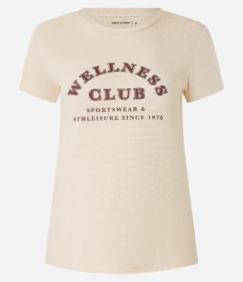 Camiseta Esportiva Texturizada em Microfibra Estampa Wellness Club
