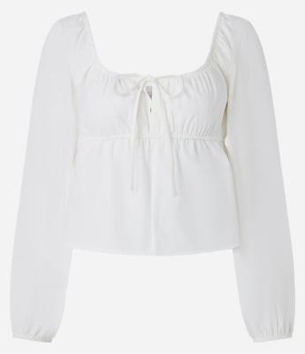 Blusa em Tricoline com Amarração