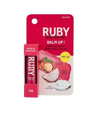 Protetor Labial Hidratante Com Cor FPS10 Balm Up! Stand Up! Ruby Kisses