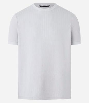 Camiseta Slim em Algodão com Textura Canelada