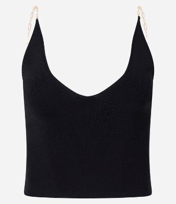 Blusa em Tricô com Alças de Corrente