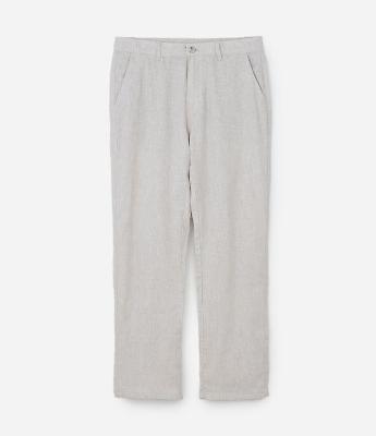 Calça Reta em Linho de Alfaiataria
