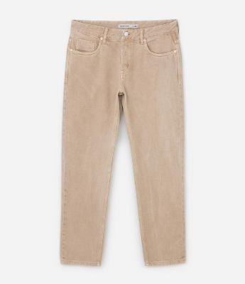 Calça Jeans Slim com Lavagem Estonada