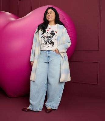 Calça Barrel em Jeans Curve & Plus Size
