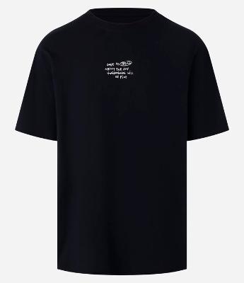 Camiseta Relaxed em Algodão com Estampa Estátua de Mármore