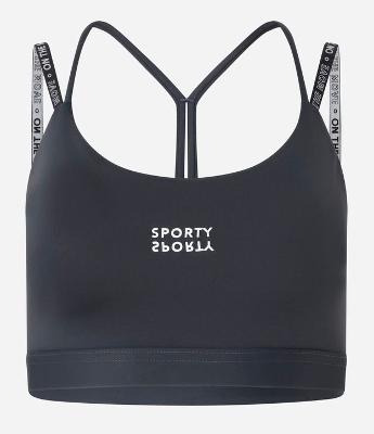 Top Esportivo com Bojo e Alças com Lettering