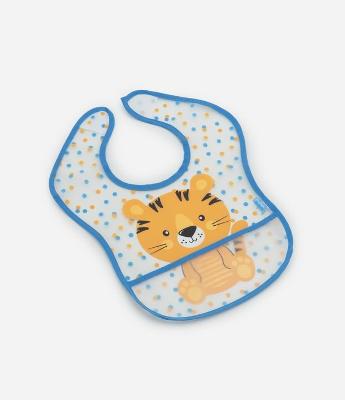 Babador Infantil com Estampa Tigrinho - Tam Único