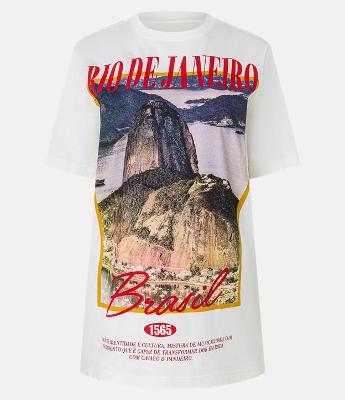 Camiseta em Algodão com Estampa Rio de Janeiro Brasil