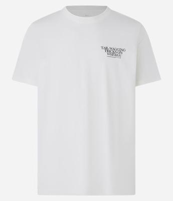 Camiseta Relaxed em Algodão Estampa Lettering e Cachorro Skatista