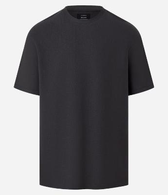 Camiseta Relaxed em Algodão com Textura Chevron