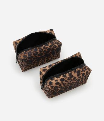 Kit 03 Nécessaires com Formas Diferentes com Estampa Animal Print