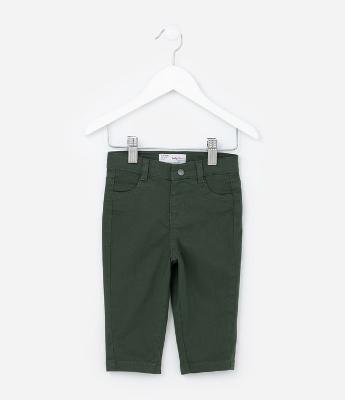 Calça Casual Infantil em Sarja - Tam 0 a 18 meses
