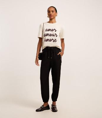 Calça Jogger Alfaiatada com Forro e Zíper Metalizado