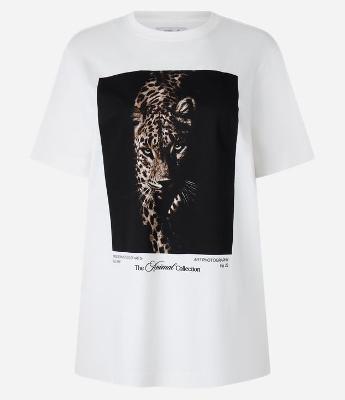 Camiseta em Algodão com Estampa Onça Fotoprint