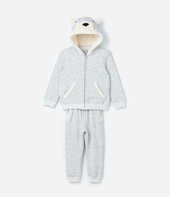 Conjunto Infantil com Capuz de Bichinho - Tam 1 a 4 Anos
