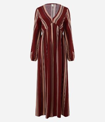 Vestido em Viscolinho com Manga Bufante e Bloco de Cor Bicolor