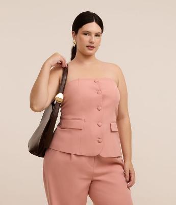 Colete Alfaiatado sem Alças Curve & Plus Size