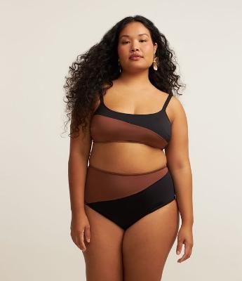 Biquíni Bottom Hot Pants Bicolor Ashua Curve e Plus Size