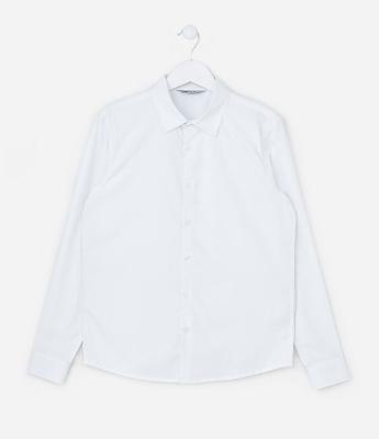 Camisa Infantil com Fibra de Bambu e Fechamento por Botões - Tam 5 a 14 Anos