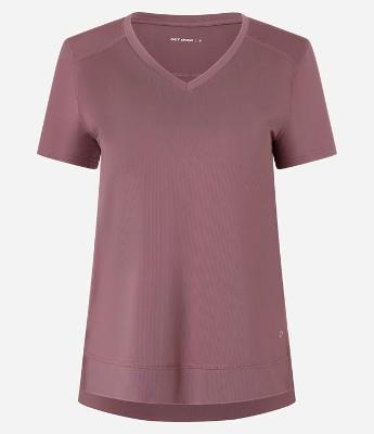 Camiseta Esportiva em Microfibra Furadinha com Barra Mullet