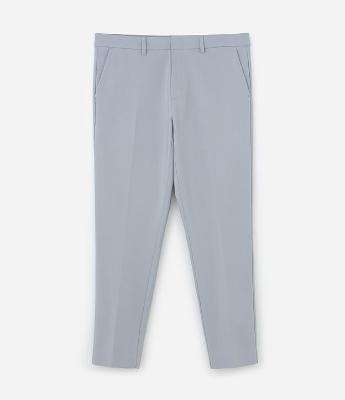 Calça Slim em Alfaiataria Com Passante e Bolso