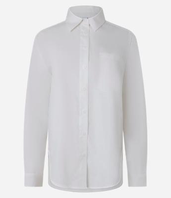 Camisa em Tricoline com Bolso e Listras Fio Tinto