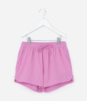 Short Runner Infantil em Microfibra com Amarração - Tam 5 a 14 Anos