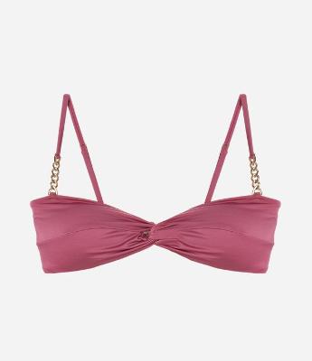Biquini Top Bandeau em Microfibra com Bojo Removível e Alças Diferenciadas
