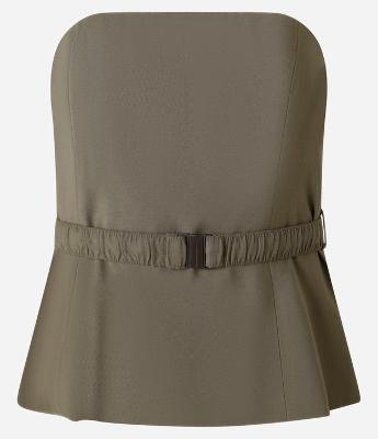 Blusa em Crepe Tomara que Caia cm Cinto Elástico