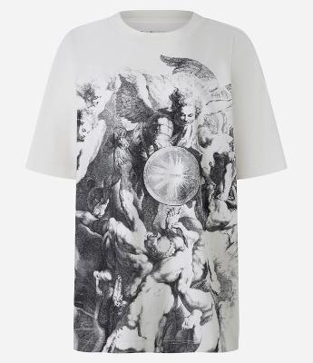 Camiseta Over em Algodão com Estampa Obra de Arte