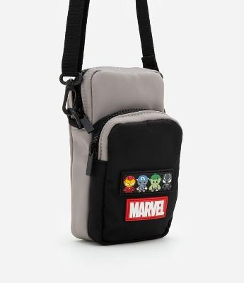 Bolsa Transversal Infantil com Estampa Marvel - Tam Único