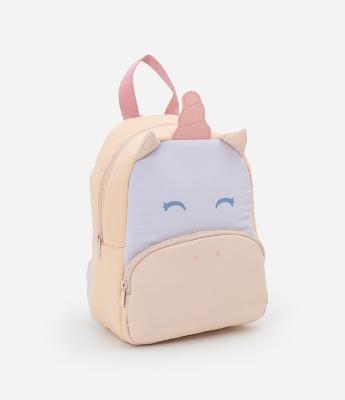 Mochila Infantil com Bolsinho e Estampa Unicórnio - Tam Único