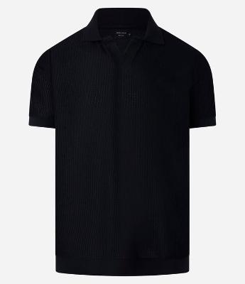 Camisa Polo Regular em Algodão com Textura