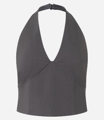 Blusa Curta em Bengaline Frente Única