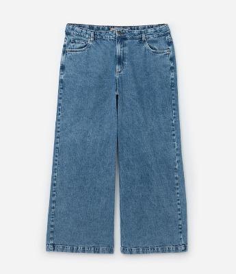 Calça Wide Leg em Jeans Curve & Plus Size