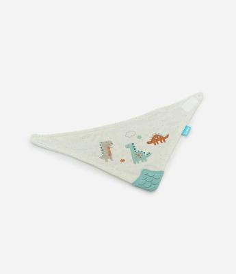 Babador Bandana Infantil com Mordedor e Estampa Dinos - Tam Único