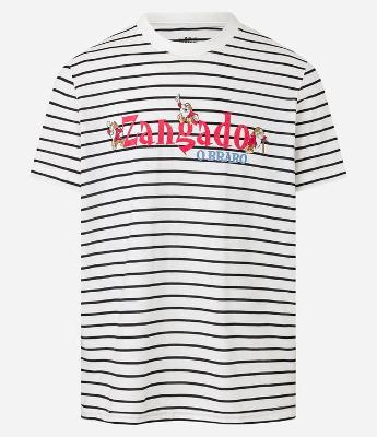 Camiseta Comfort com Fio Tinto e Estampa Listrada do Zangado
