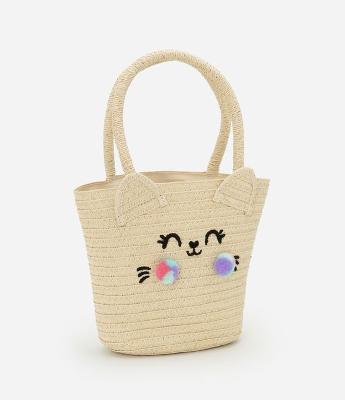Bolsa Infantil com Orelhinhas e Carinha de Bichinho - Tam Único